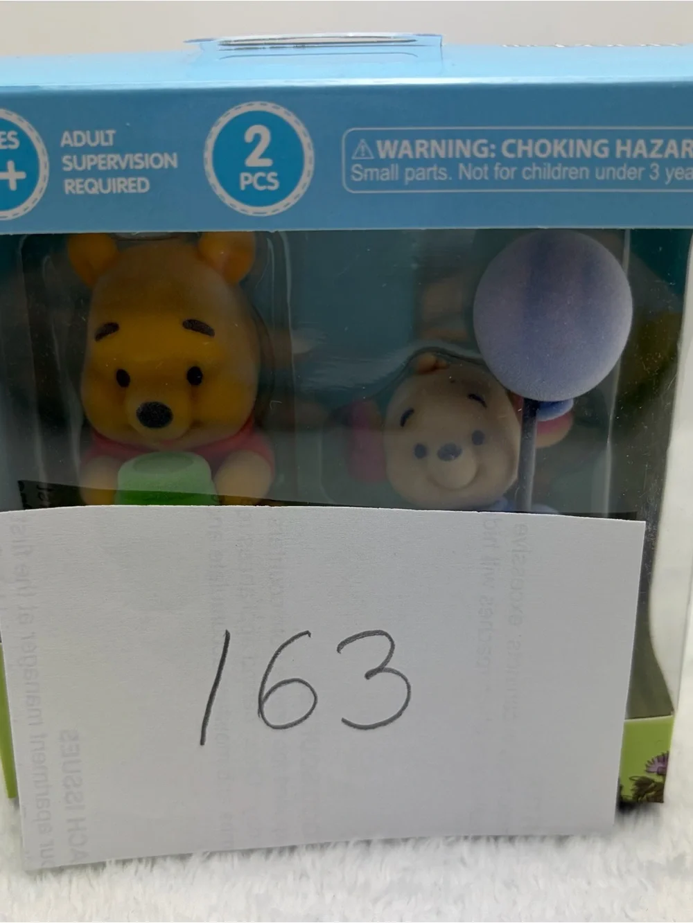 Disney Winnie the Pooh & Roo Flocked Figures Set With Pot New